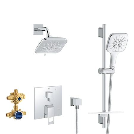 Grohe Eurocube Pressure Balance Shower Set, Chrome 29433000